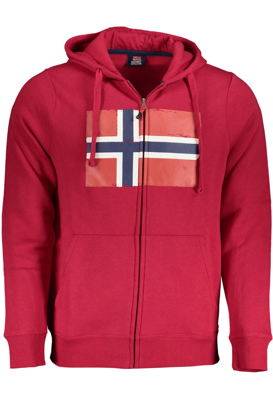 NORWAY 1963 FELPA CON ZIP UOMO ROSSO-0