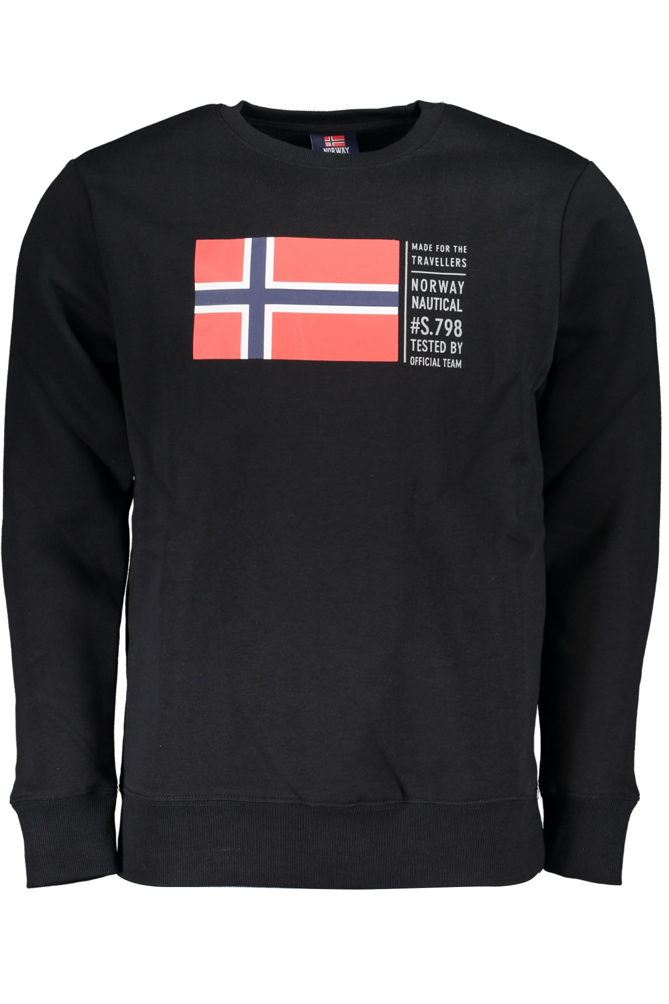 NORWAY 1963 FELPA SENZA ZIP UOMO NERO-0