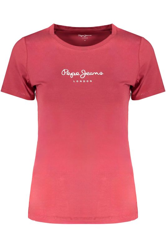 PEPE JEANS T-SHIRT MANICHE CORTE DONNA ROSSO-0