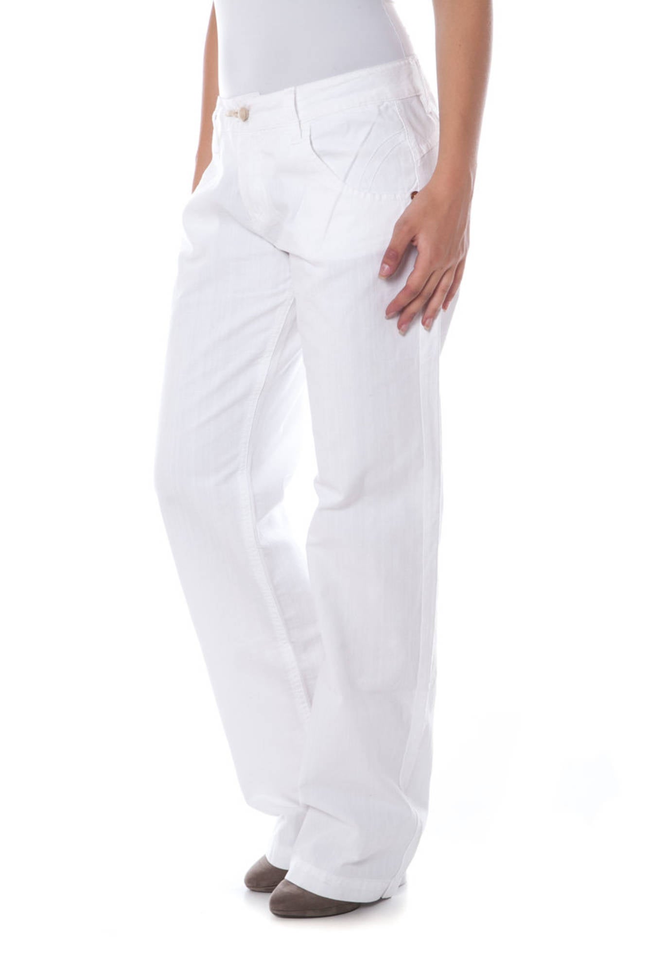 PHARD PANTALONE DONNA BIANCO-2