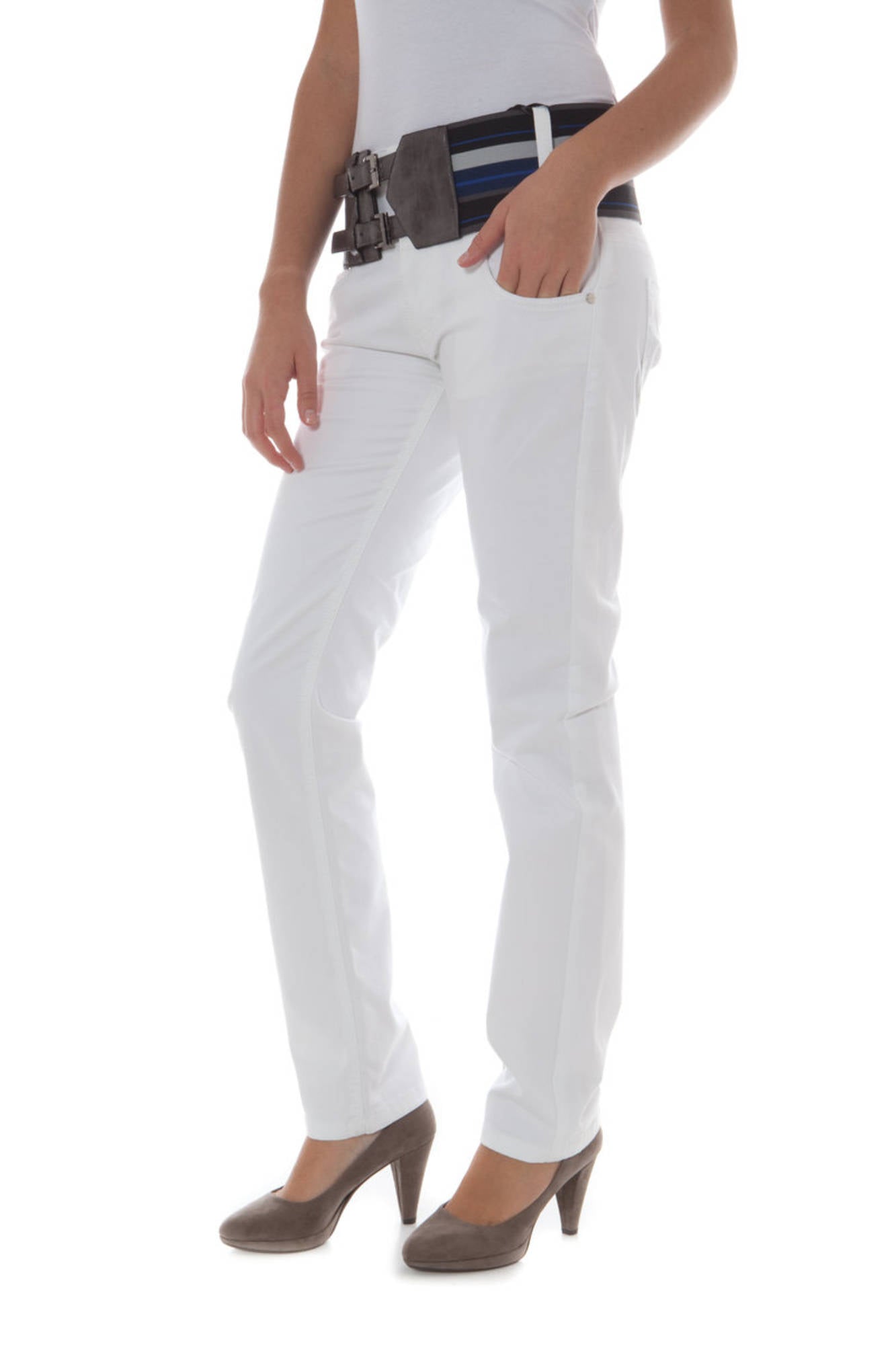 PHARD PANTALONE DONNA BIANCO-2