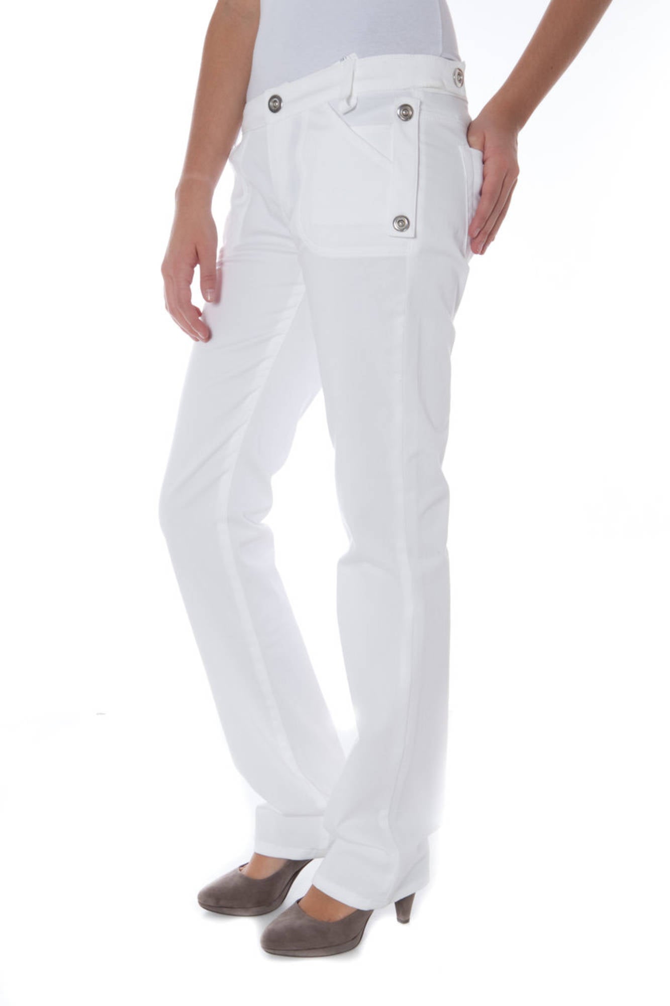 PHARD PANTALONE DONNA BIANCO-2