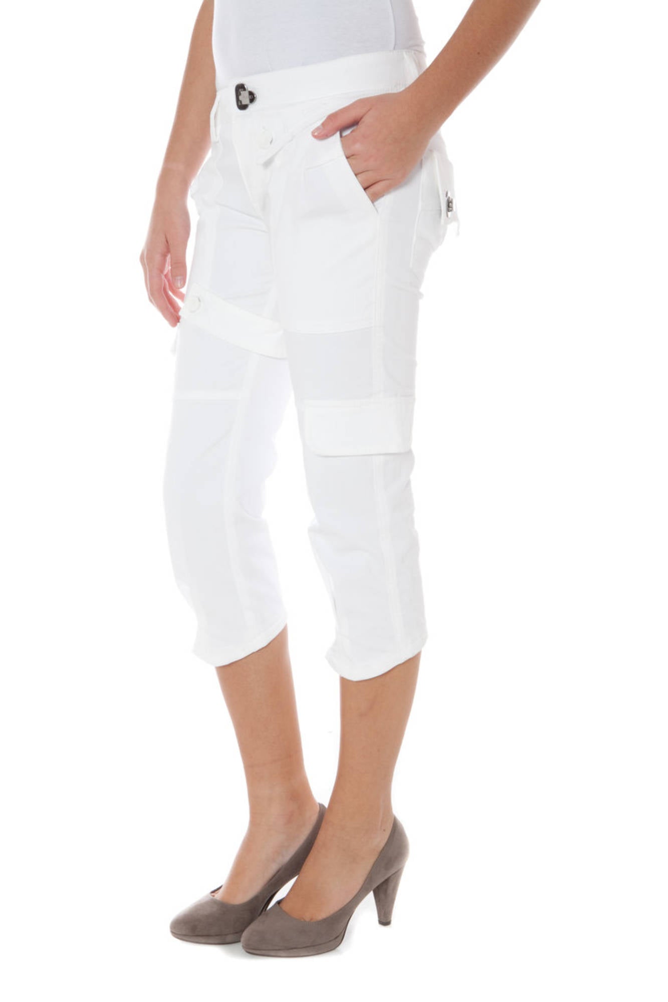 PHARD PANTALONE PINOCCHIETTO DONNA BIANCO-2