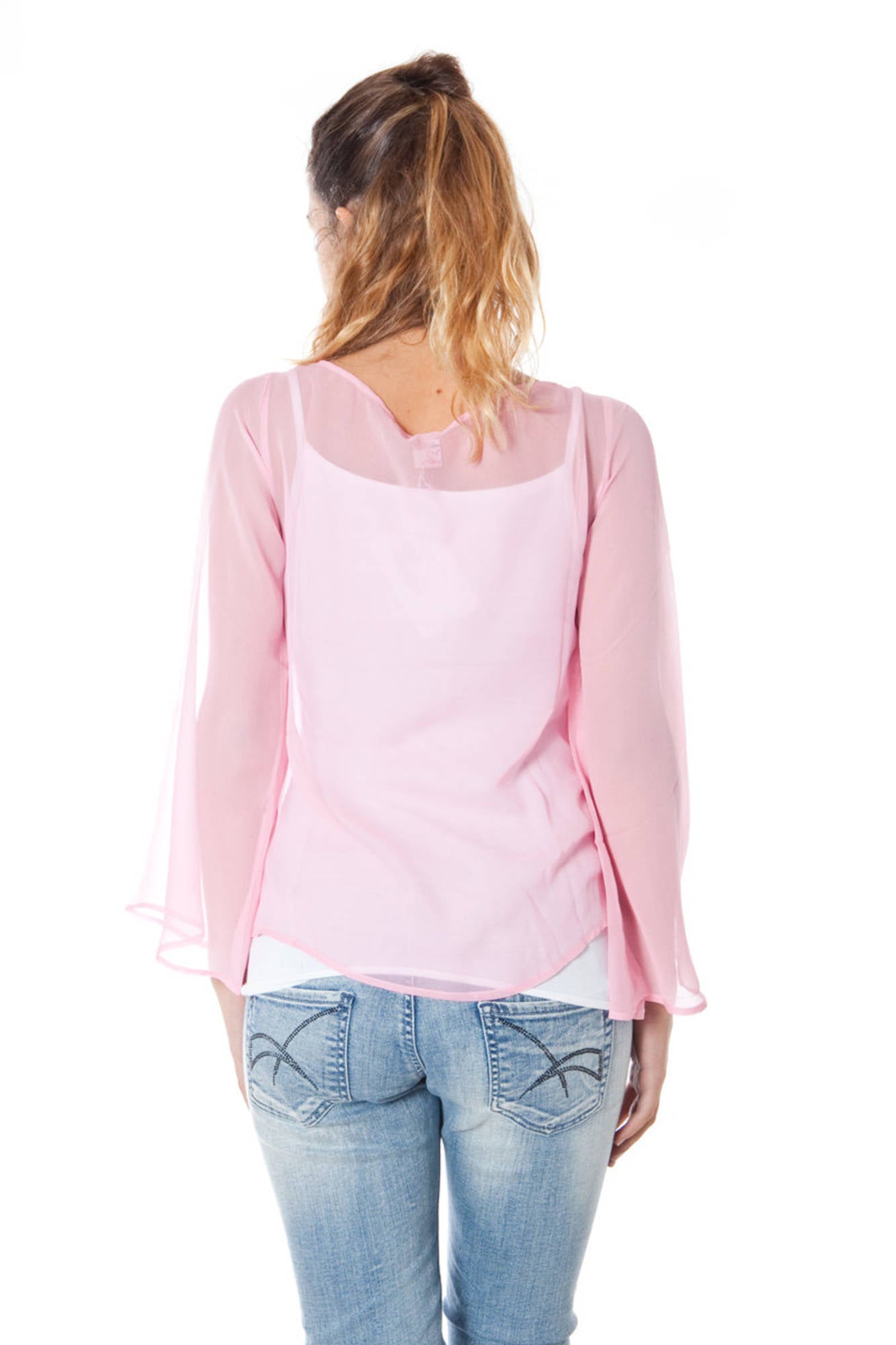 PHARD T-SHIRT MANICHE LUNGHE DONNA ROSA-1