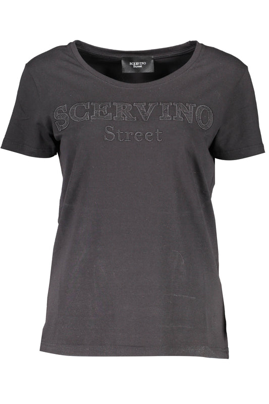 SCERVINO STREET T-SHIRT MANICHE CORTE DONNA NERO-0