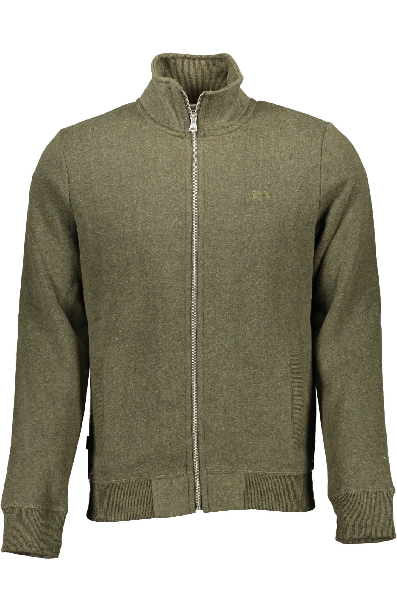 SUPERDRY FELPA CON ZIP UOMO VERDE-0