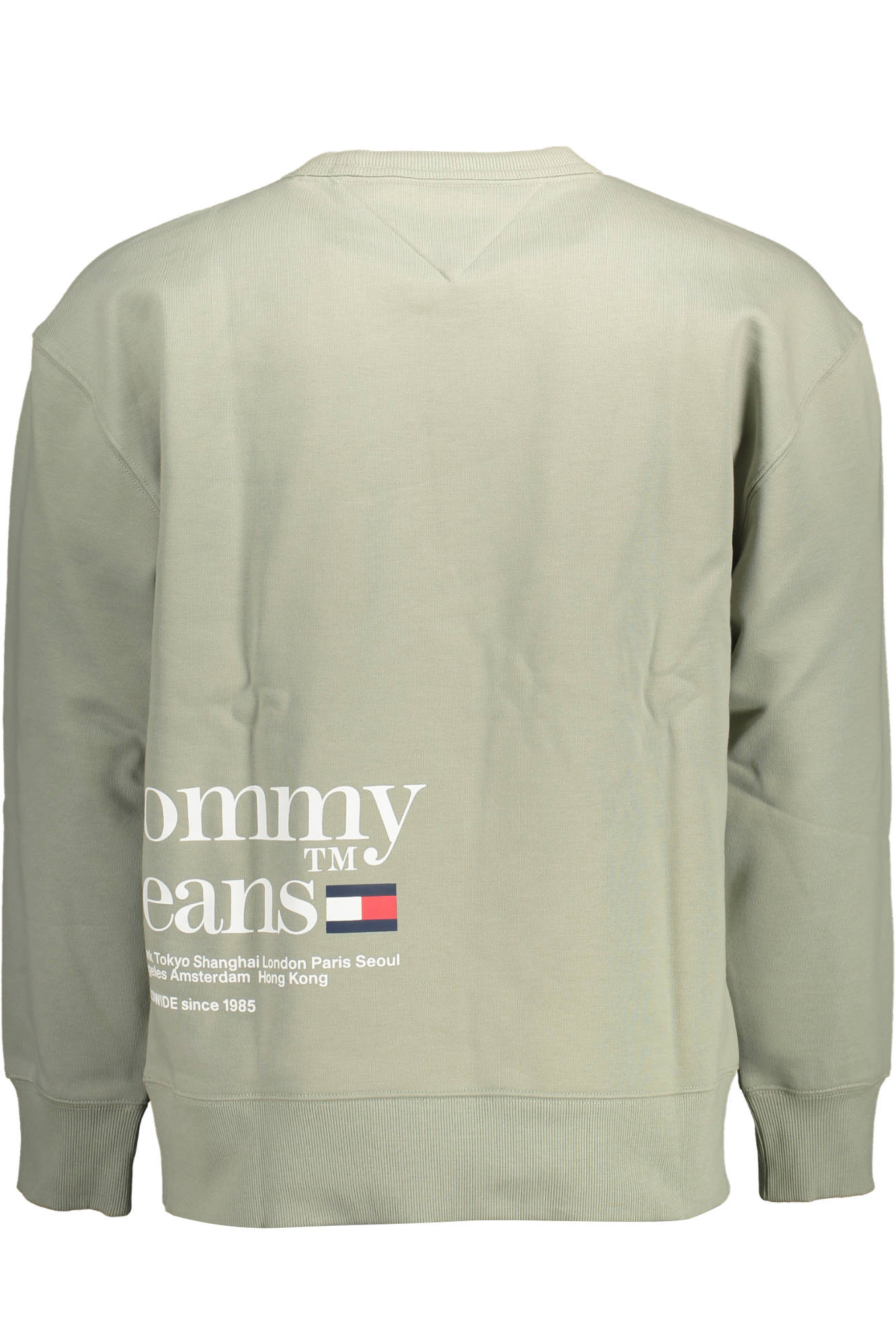 TOMMY HILFIGER FELPA SENZA ZIP UOMO VERDE-1