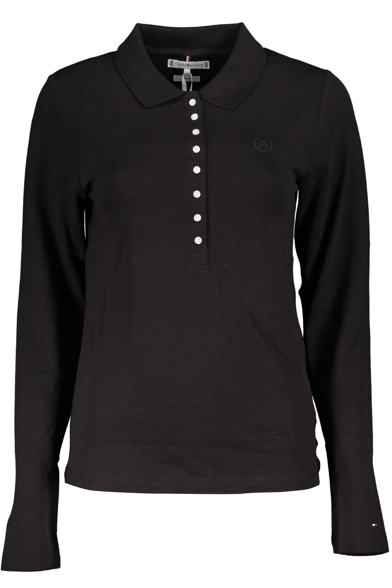 TOMMY HILFIGER POLO MANICHE LUNGHE DONNA NERO-0