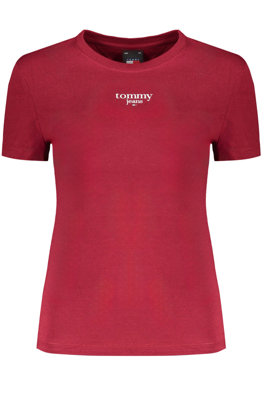 TOMMY HILFIGER T-SHIRT MANICHE CORTE DONNA ROSSO-0