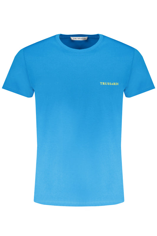 TRUSSARDI T-SHIRT MANICHE CORTE UOMO AZZURRO-0