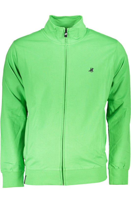 U.S. GRAND POLO FELPA CON ZIP UOMO VERDE-0