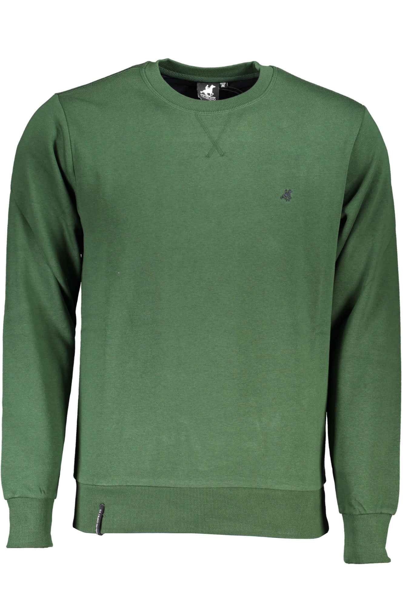 U.S. GRAND POLO FELPA SENZA ZIP UOMO VERDE-0