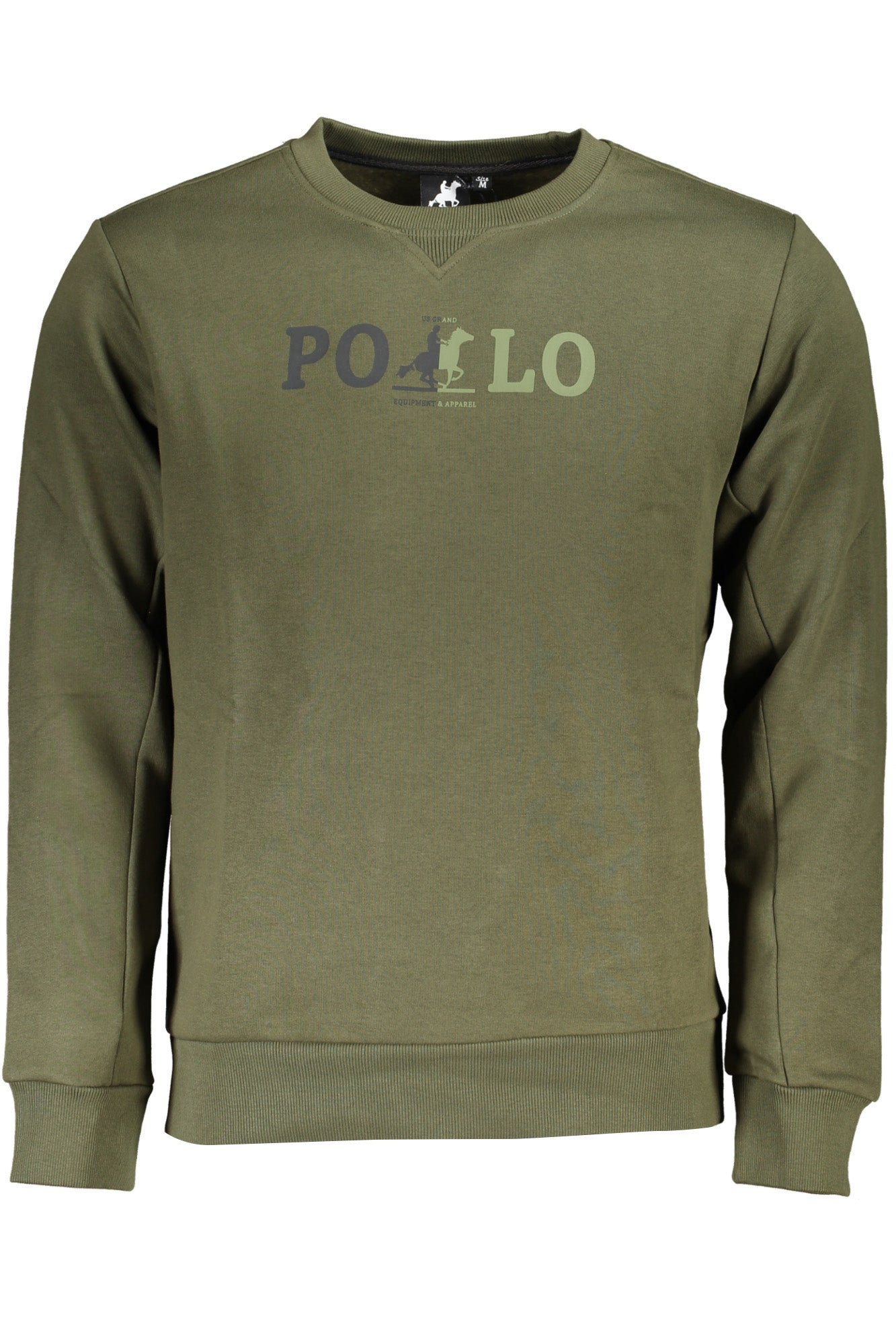 U.S. GRAND POLO FELPA SENZA ZIP UOMO VERDE-0