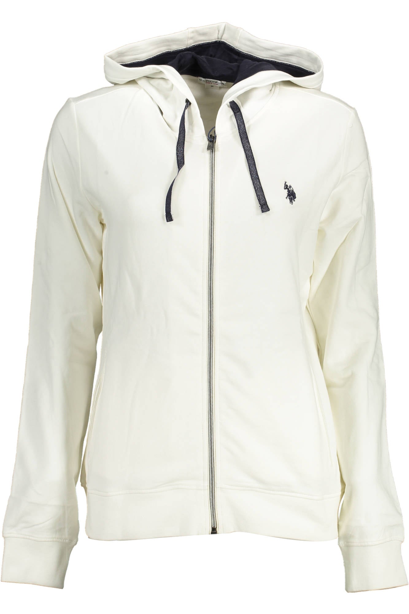 U.S. POLO FELPA CON ZIP DONNA BIANCO-0