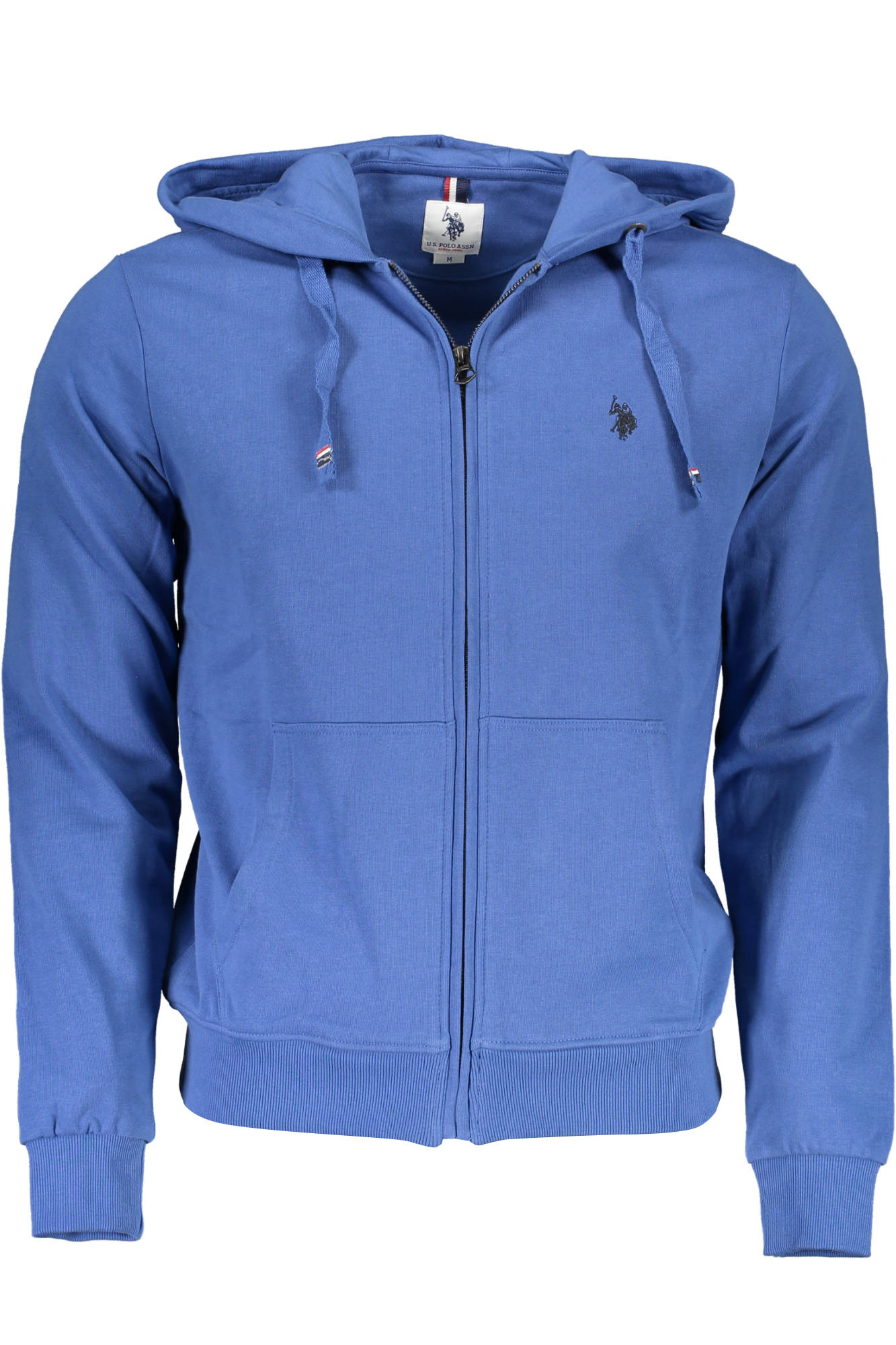 U.S. POLO FELPA CON ZIP UOMO BLU-0