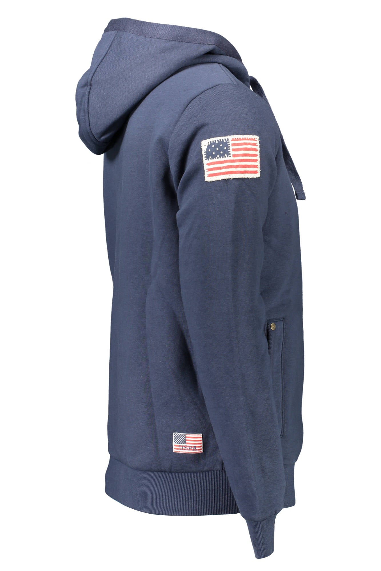 U.S. POLO FELPA CON ZIP UOMO BLU-2