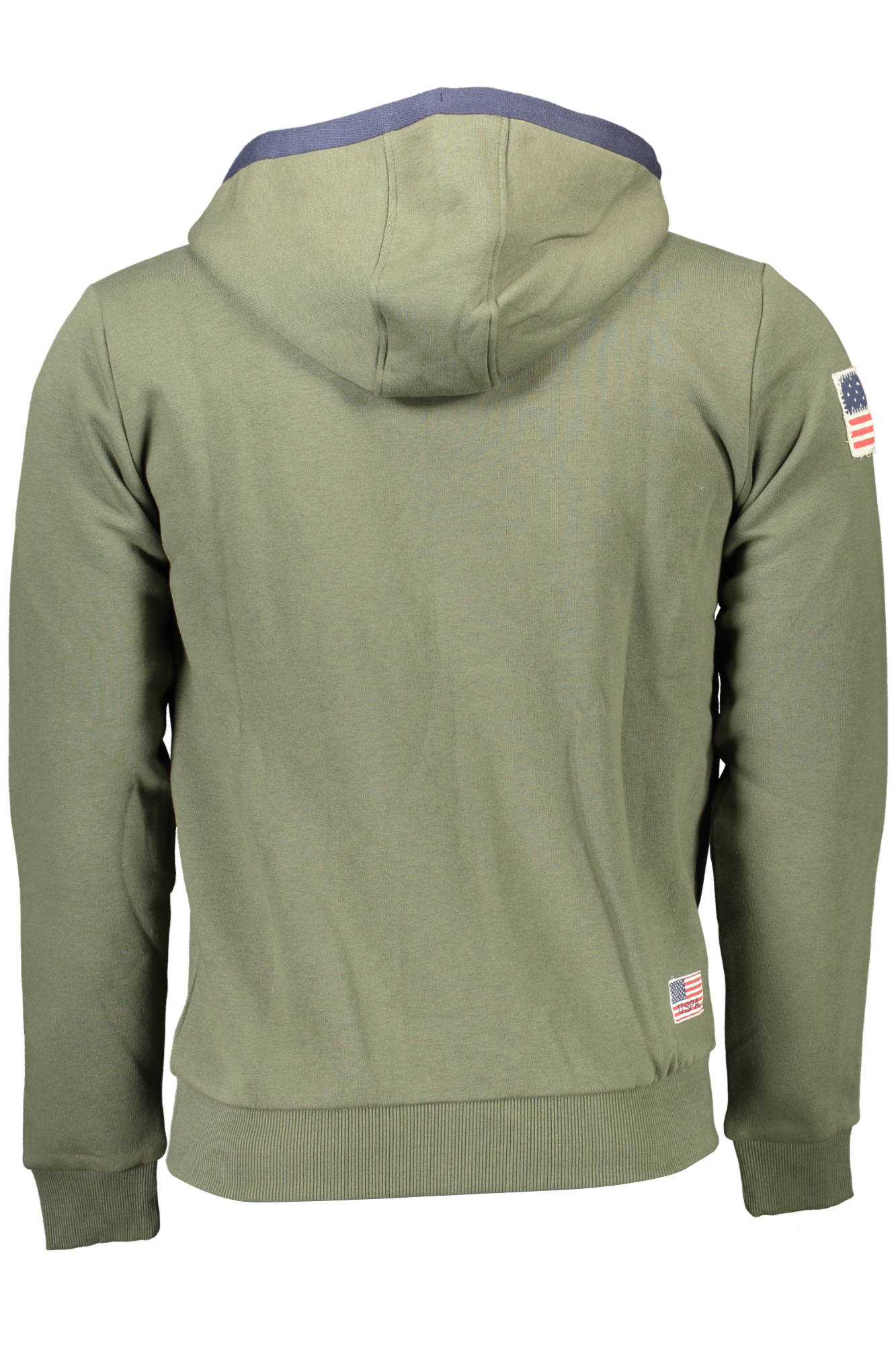 U.S. POLO FELPA CON ZIP UOMO VERDE-1