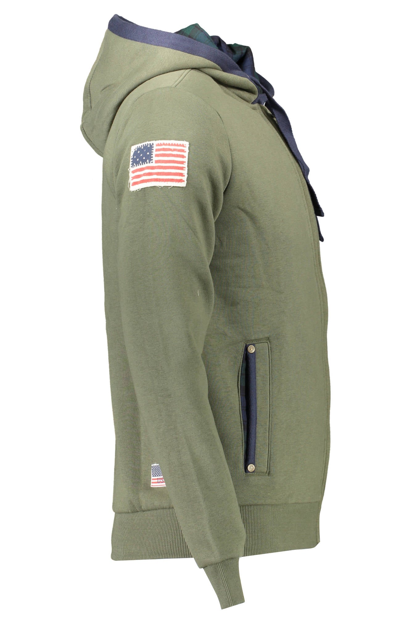 U.S. POLO FELPA CON ZIP UOMO VERDE-2