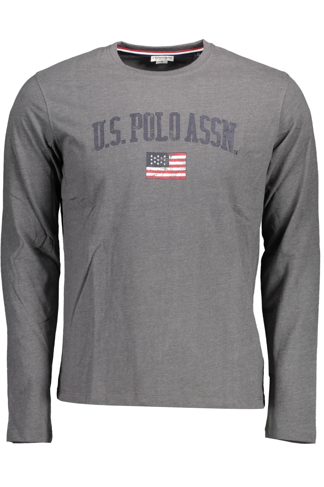 U.S. POLO T-SHIRT MANICHE LUNGHE UOMO GRIGIO-0