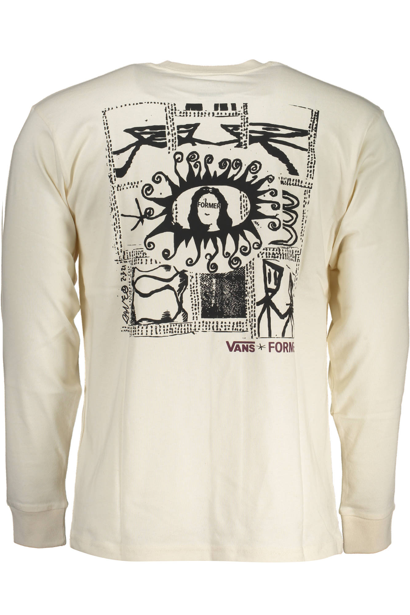 VANS T-SHIRT MANICHE LUNGHE UOMO BIANCO-1